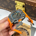 Richard Mille RM65-01 Orange Watch Rubber Strap 44,5×49,9mm