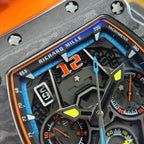 Richard Mille RM65-01 Orange Watch Rubber Strap 44,5×49,9mm