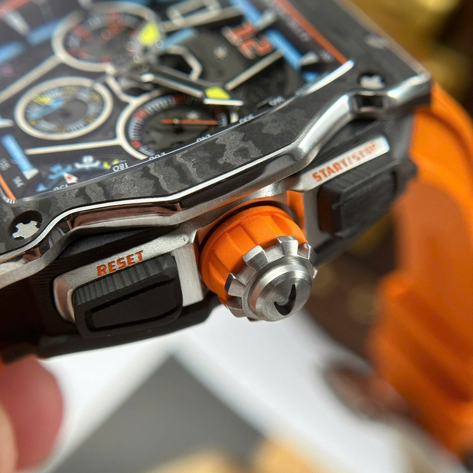 Richard Mille RM65-01 Orange Watch Rubber Strap 44,5×49,9mm