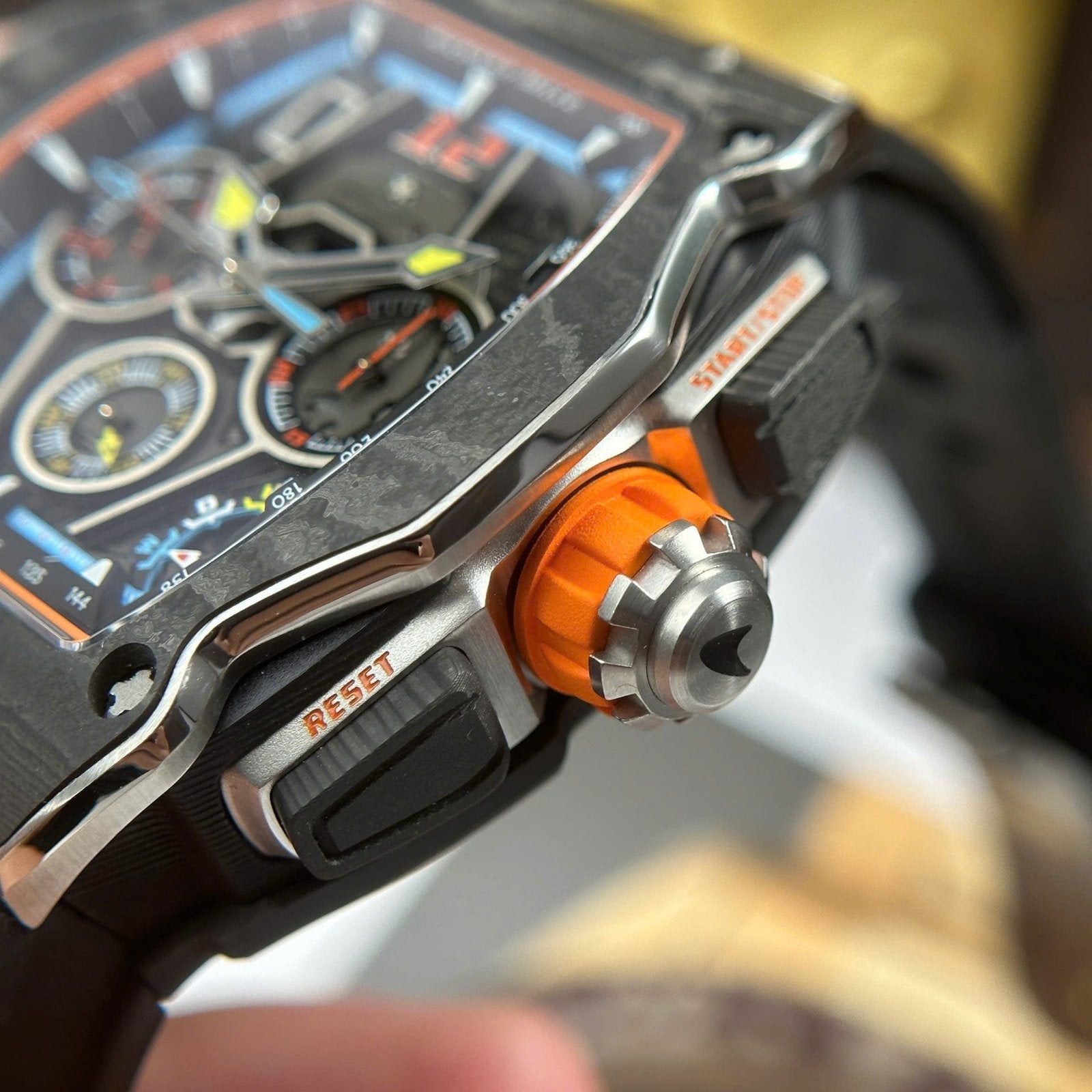 Richard Mille RM65-01 Carbon  Watch Black Rubber Strap 44,5×49,9mm