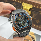 Richard Mille RM65-01 Carbon  Watch Black Rubber Strap 44,5×49,9mm