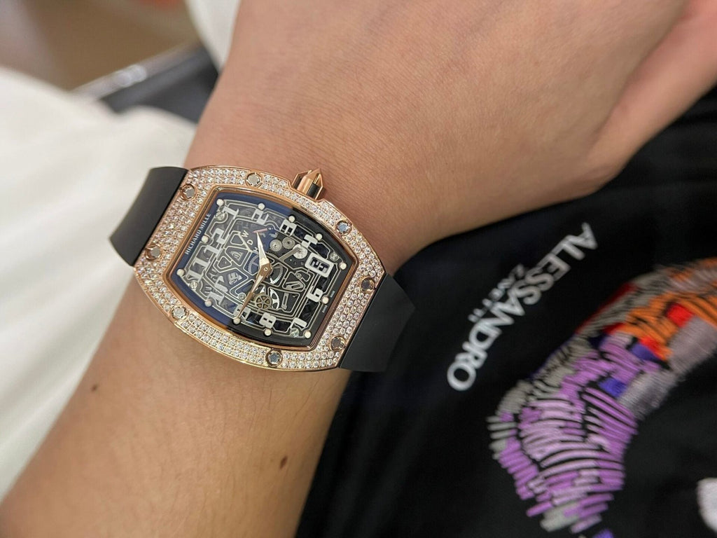 Richard Mille RM67-01  Watch Rose Gold Rubber Strap 40mm