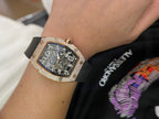 Richard Mille RM67-01  Watch Rose Gold Rubber Strap 40mm