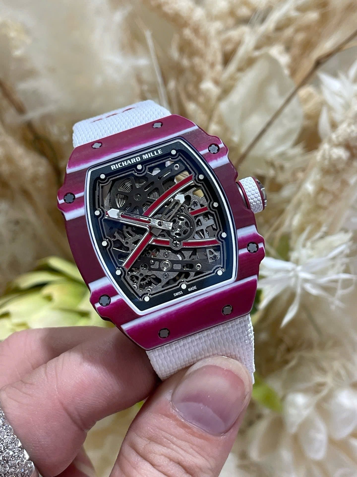 Richard Mille RM67-02 Watch Red Carbon Weight 37 Grams 38.7×47.52mm
