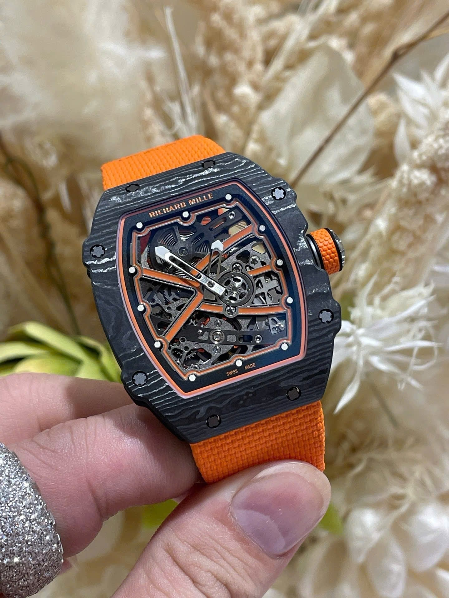 Richard Mille RM67-02 Sebastien Ogier Black Carbon Automatic Swiss Movement 37 Grams 38.7×47.52mm