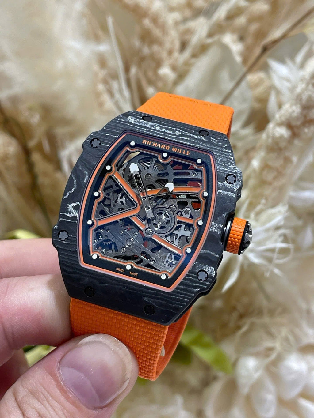 Richard Mille RM67-02 Sebastien Ogier Black Carbon Automatic Swiss Movement 37 Grams 38.7×47.52mm