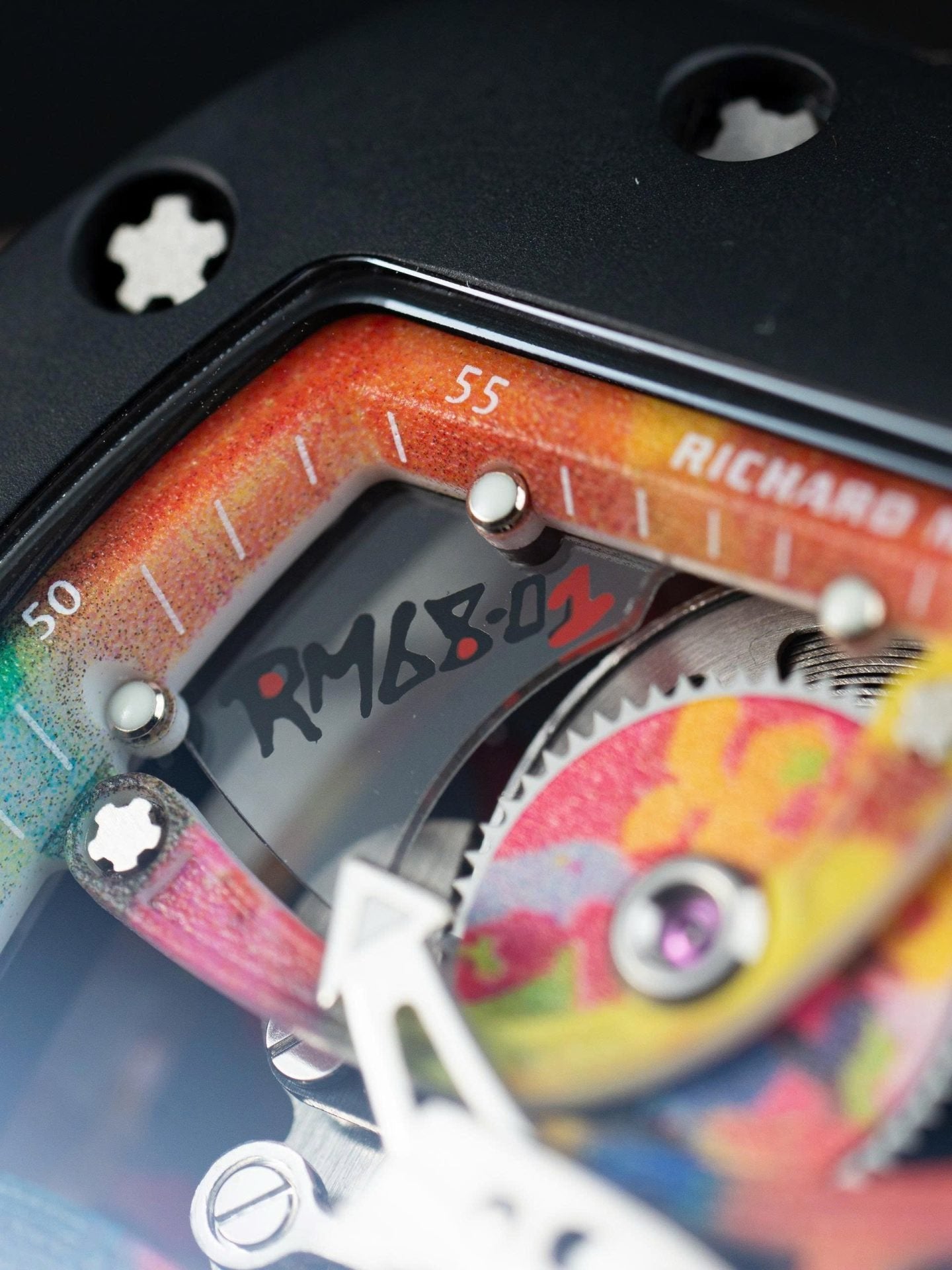 Richard Mille RM68-01 Cyril Kongo Watch Black Ceramic Rubber Strap 45mm
