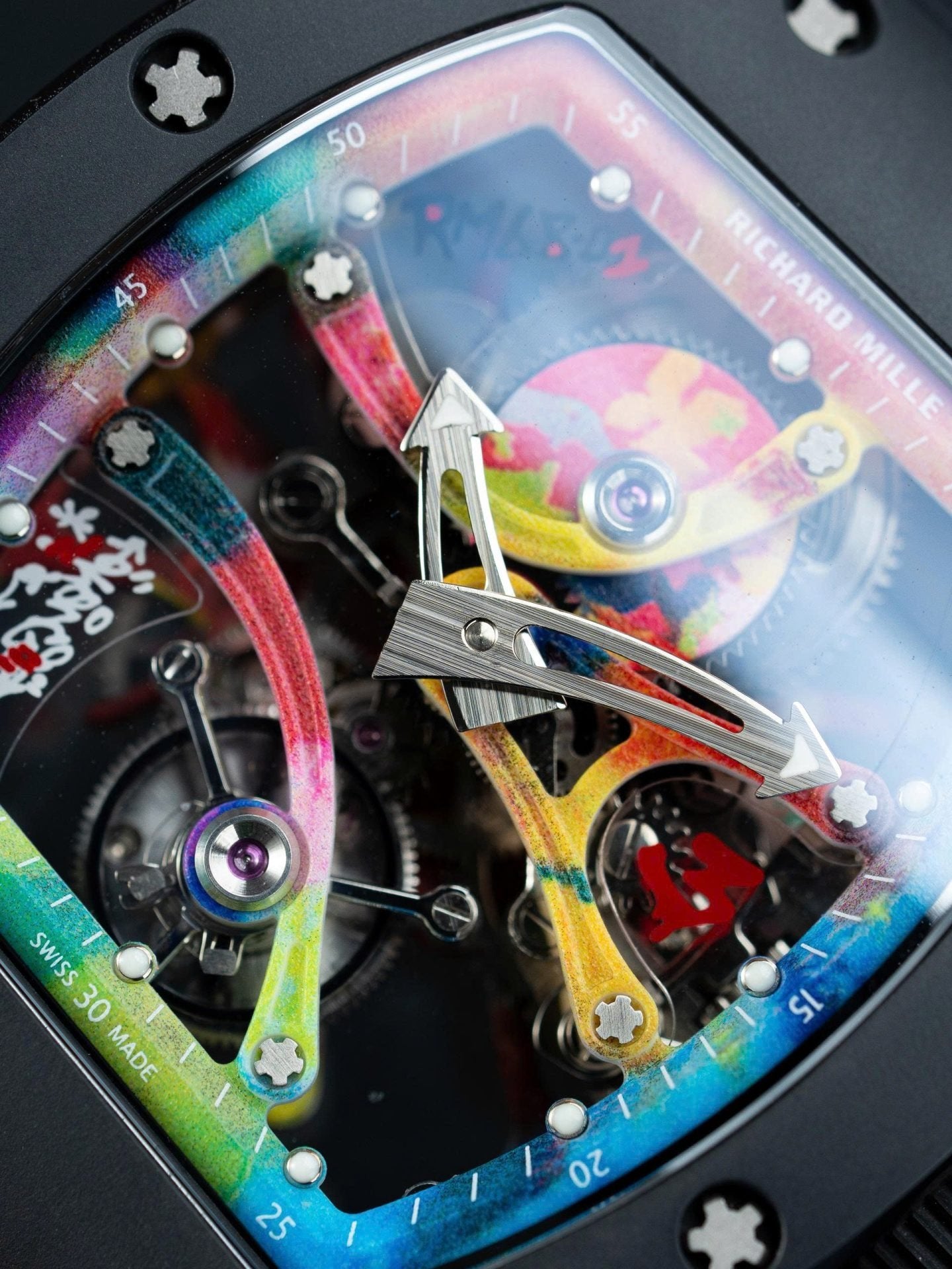 Richard Mille RM68-01 Cyril Kongo Watch Black Ceramic Rubber Strap 45mm