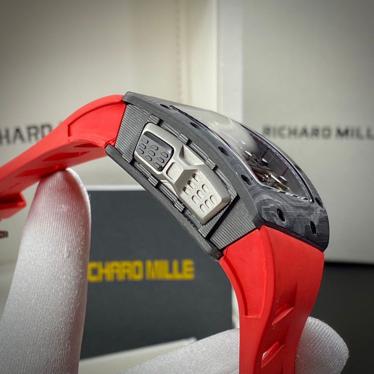 Richard Mille Watch RM70-01 Carbon Red Rubber Strap 45mm