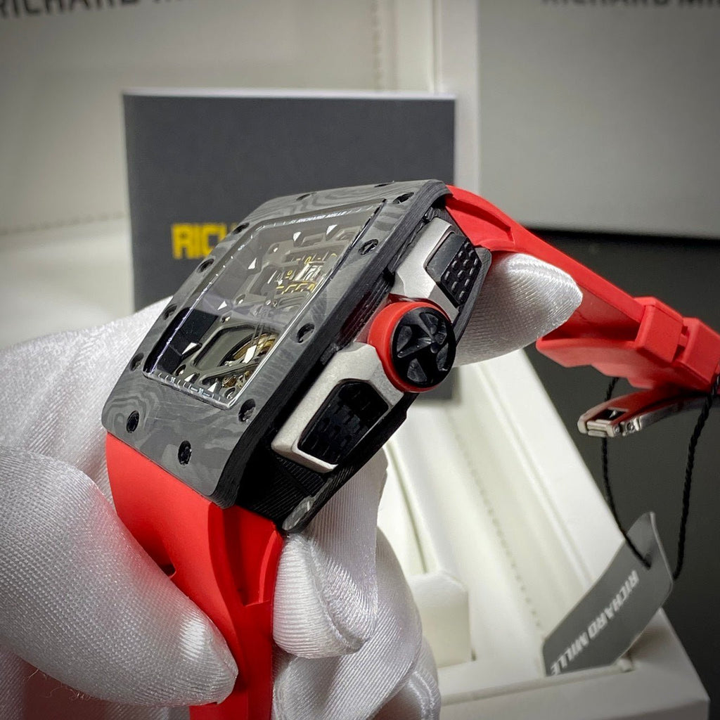 Richard Mille Watch RM70-01 Carbon Red Rubber Strap 45mm