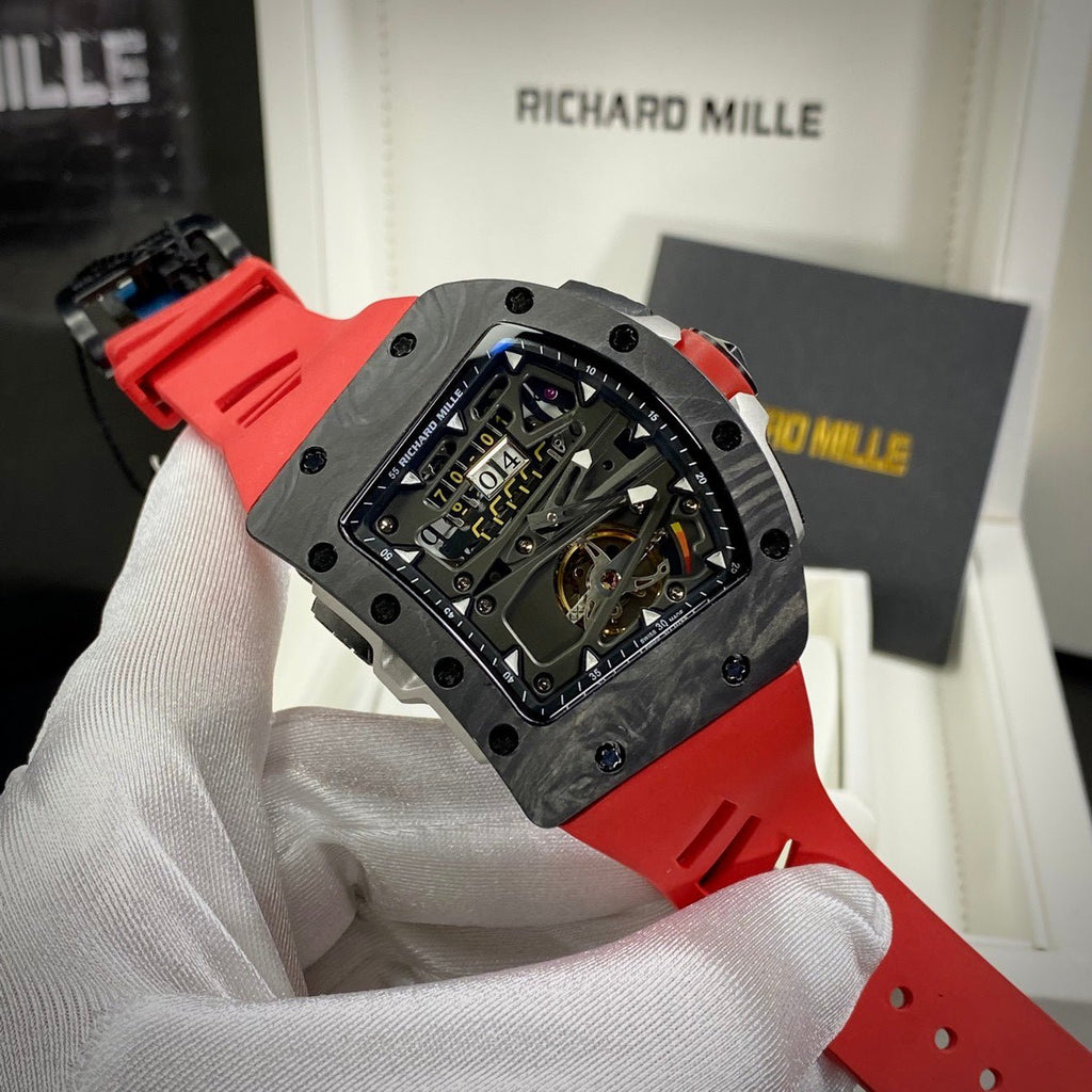Richard Mille Watch RM70-01 Carbon Red Rubber Strap 45mm