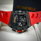 Richard Mille Watch RM70-01 Carbon Red Rubber Strap 45mm