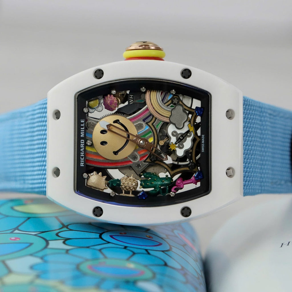 Richard Mille  Watch RM88 Smiley Fabic Nato Strap Blue 42mm