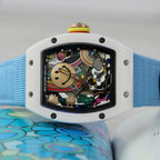 Richard Mille  Watch RM88 Smiley Fabic Nato Strap Blue 42mm