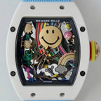 Richard Mille  Watch RM88 Smiley Fabic Nato Strap Blue 42mm