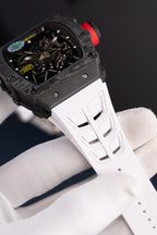 Richard Mille RM35-01 Rafael Nadal Carbon NTPT Watch White Rubber Strap 49,9x43mm