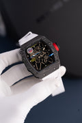 Richard Mille RM35-01 Rafael Nadal Carbon NTPT Watch White Rubber Strap 49,9x43mm