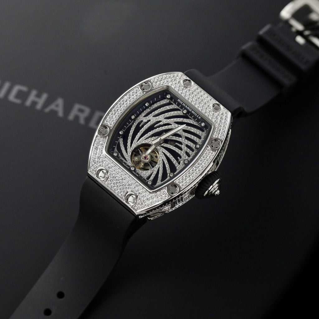 Richard Mille Watch RM51-02 Rhinestone Rubber Strap 40mm