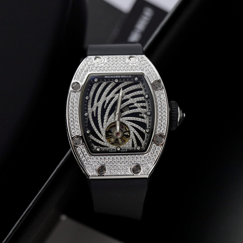 Richard Mille Watch RM51-02 Rhinestone Rubber Strap 40mm