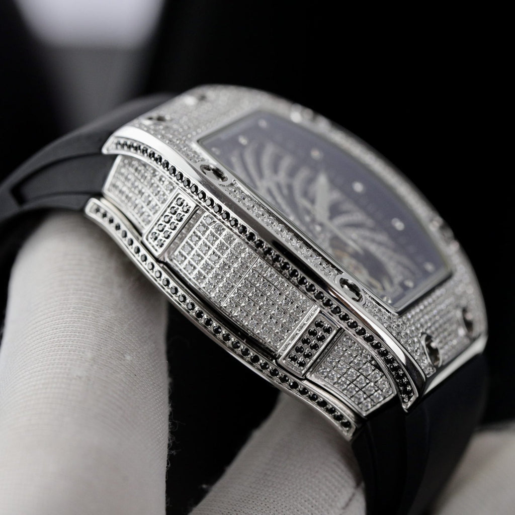 Richard Mille Watch RM51-02 Rhinestone Rubber Strap 40mm