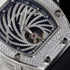 Richard Mille Watch RM51-02 Rhinestone Rubber Strap 40mm