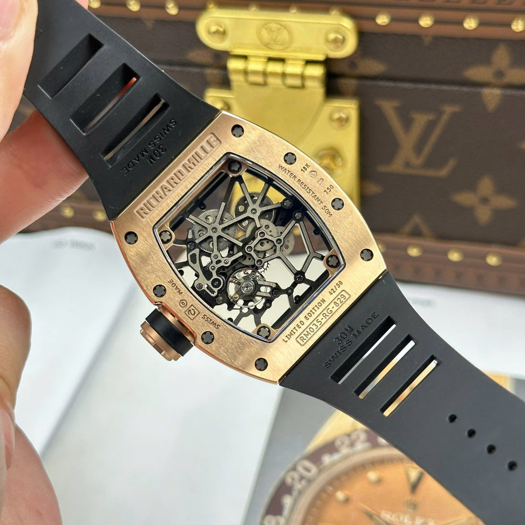 Richard Mille Watch RM035 Americas Toro Rose Gold 40x48mm