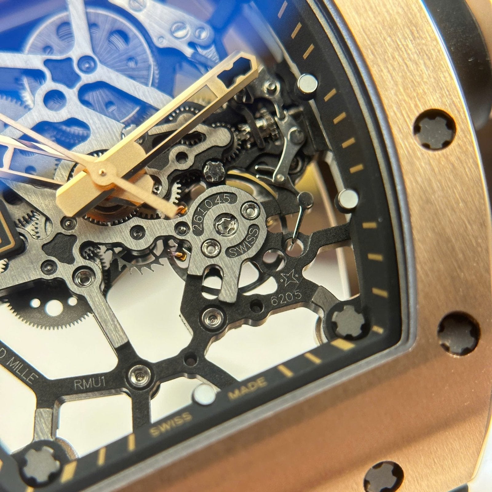 Richard Mille Watch RM035 Americas Toro Rose Gold 40x48mm