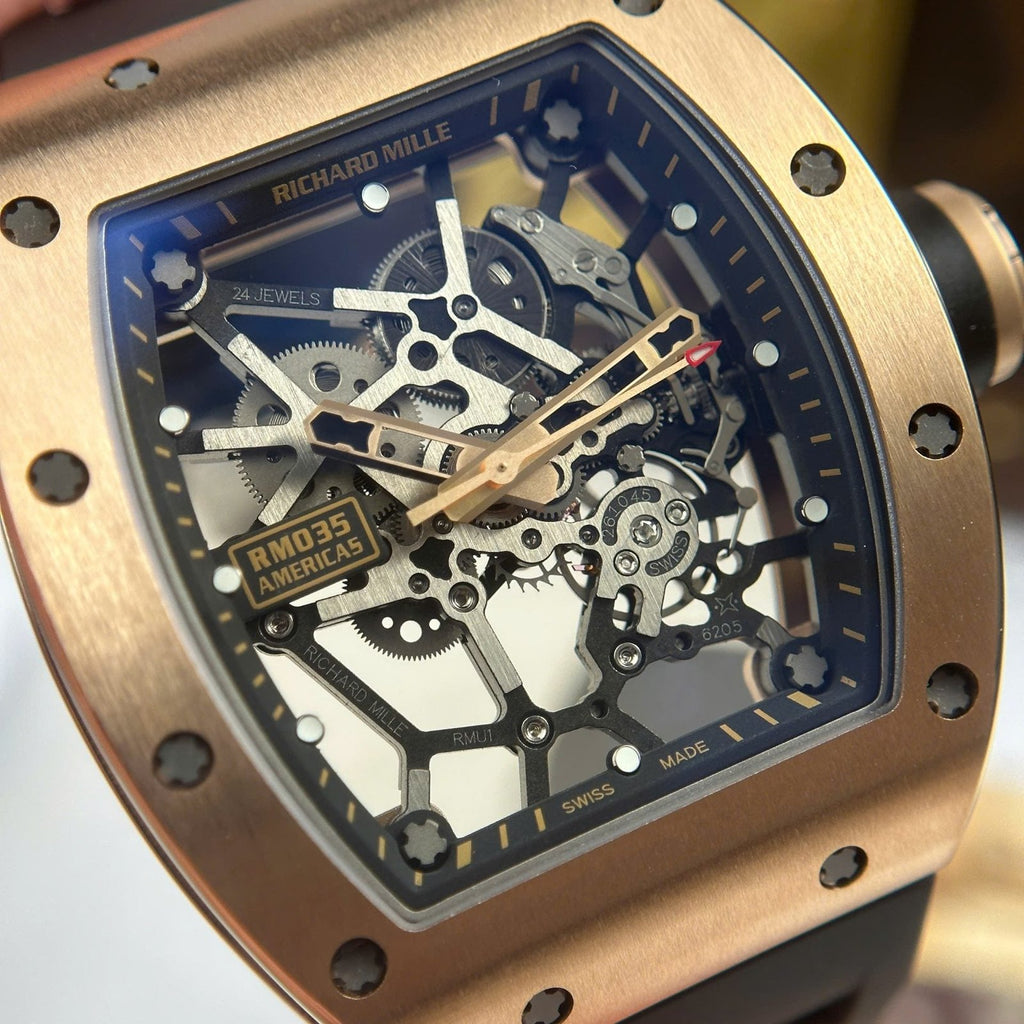 Richard Mille Watch RM035 Americas Toro Rose Gold 40x48mm