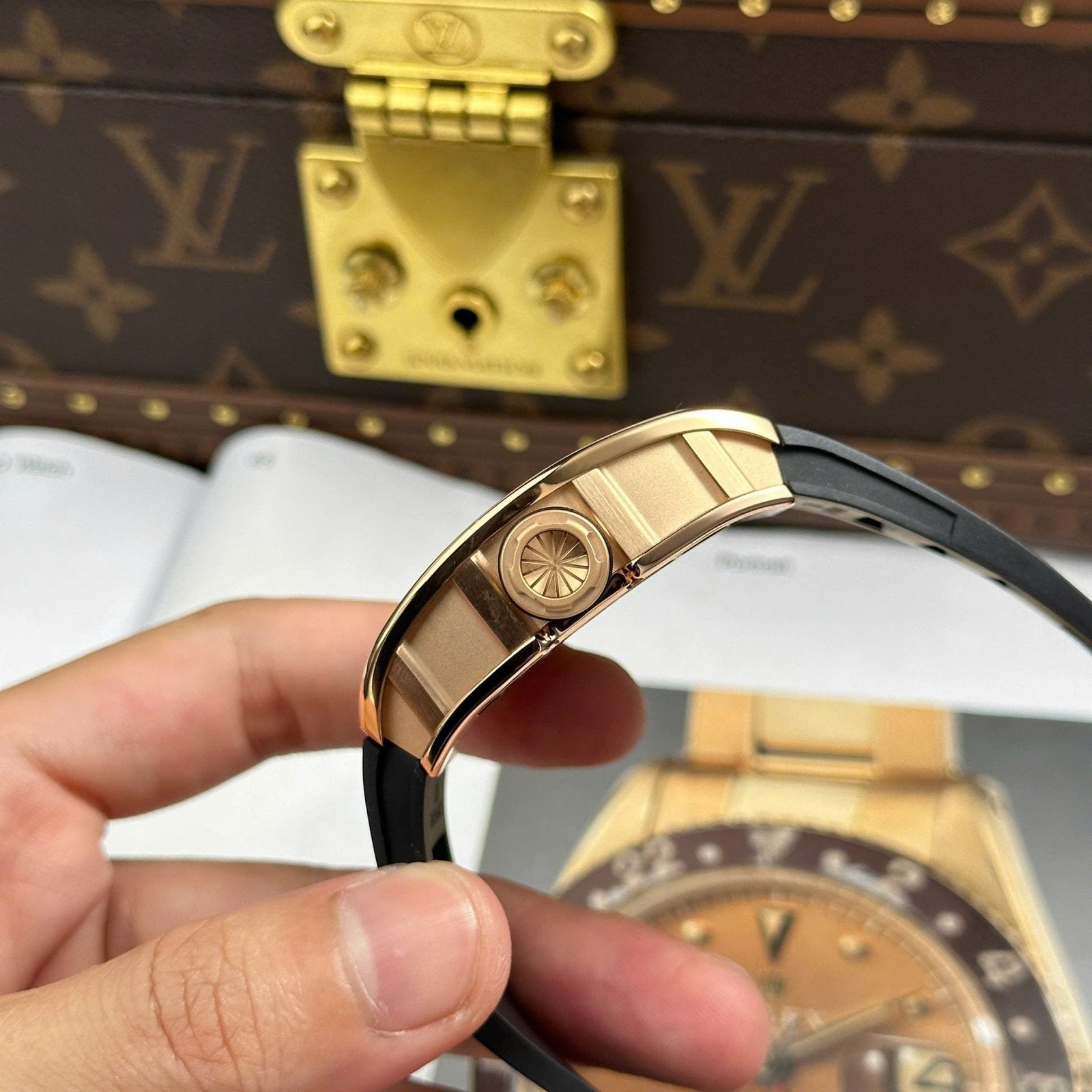Richard Mille Watch RM035 Americas Toro Rose Gold 40x48mm
