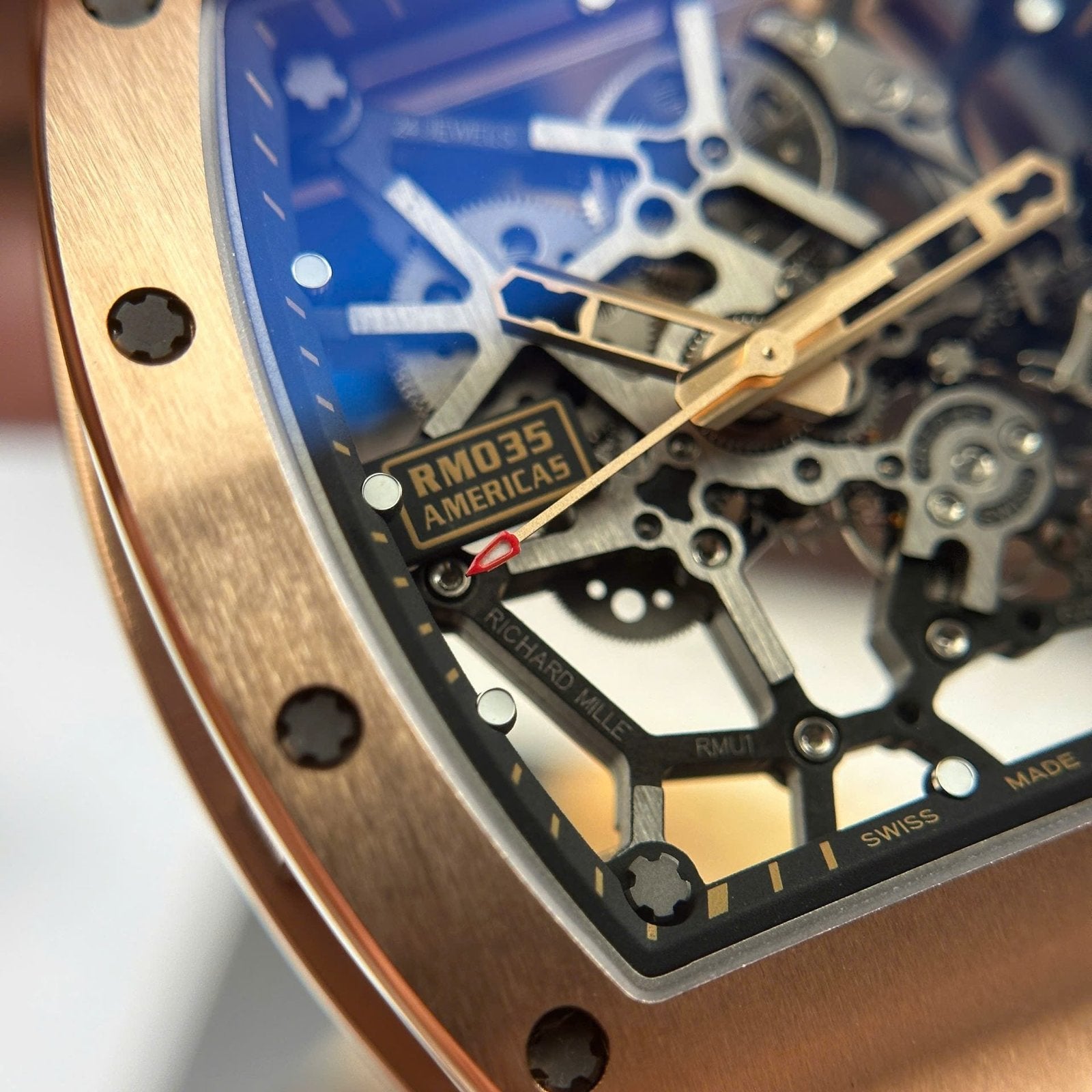 Richard Mille Watch RM035 Americas Toro Rose Gold 40x48mm