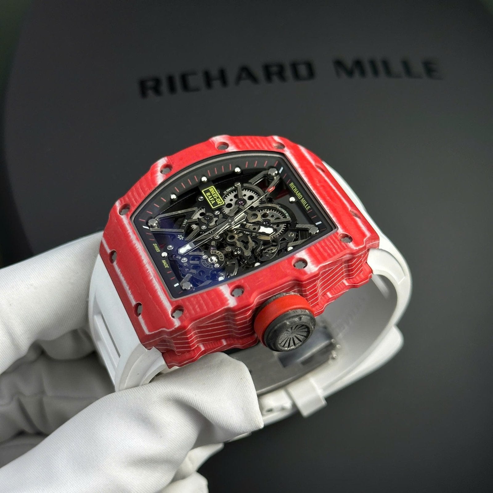 Richard Mille Watch RM35-02 Rafael Nadal Red Quartz 44mm