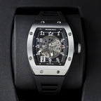 Richard Mille Watch RM010 Black Rubber Strap 40mm