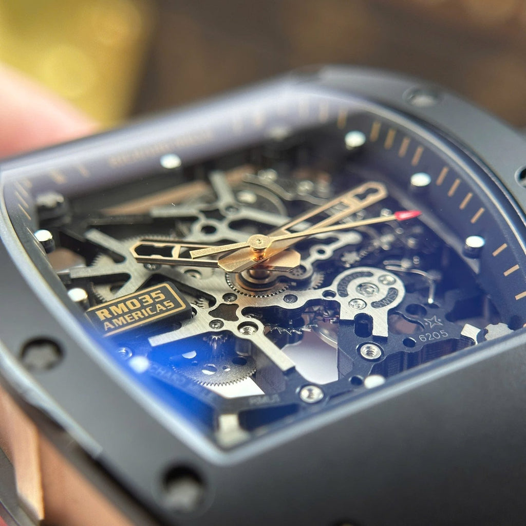 Richard Mille Watch RM035 Americas Toro Black Ceramic Rubber Strap 40x48mm