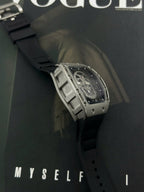 Richard Mille Watch RM052 Flyback Tourbillon Skull Rubber Strap 43mm
