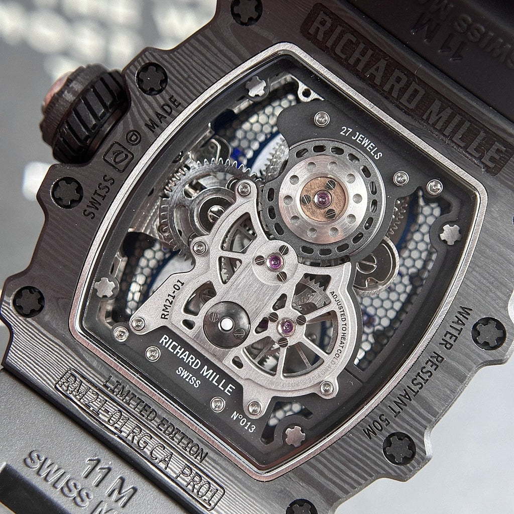 Richard Mille Watch RM21-02 Tourbillon Aerodyne Rubber Strap 43mm