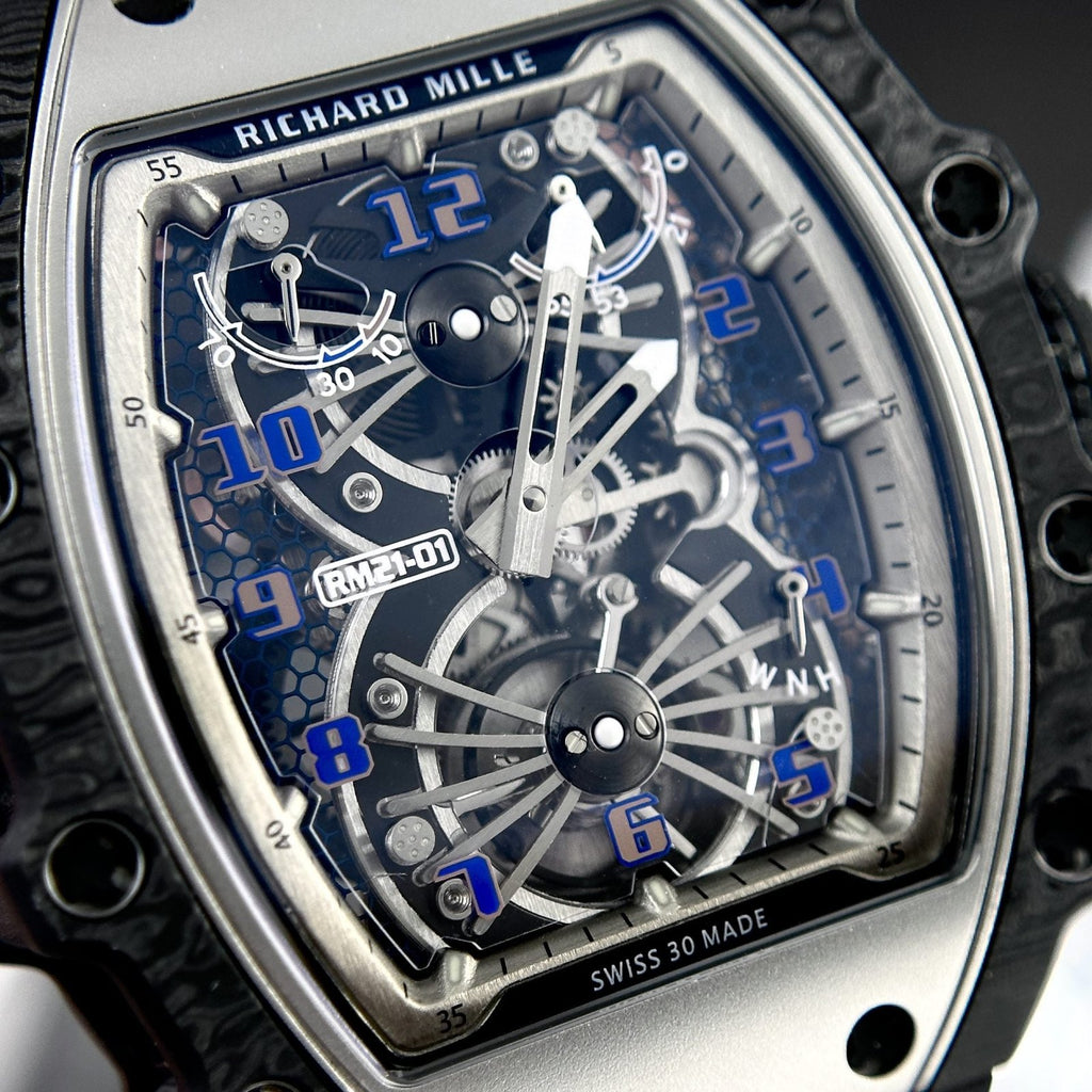 Richard Mille Watch RM21-02 Tourbillon Aerodyne Rubber Strap 43mm