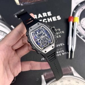Richard Mille Watch RM055 Bubba Watson Grey Ceramic Rubber Strap 42.7×49.9mm