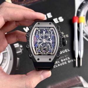 Richard Mille Watch RM055 Bubba Watson Grey Ceramic Rubber Strap 42.7×49.9mm