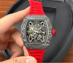 Richard Mille RM35-02 Watch Skeleton Red Rubber Strap 44mm