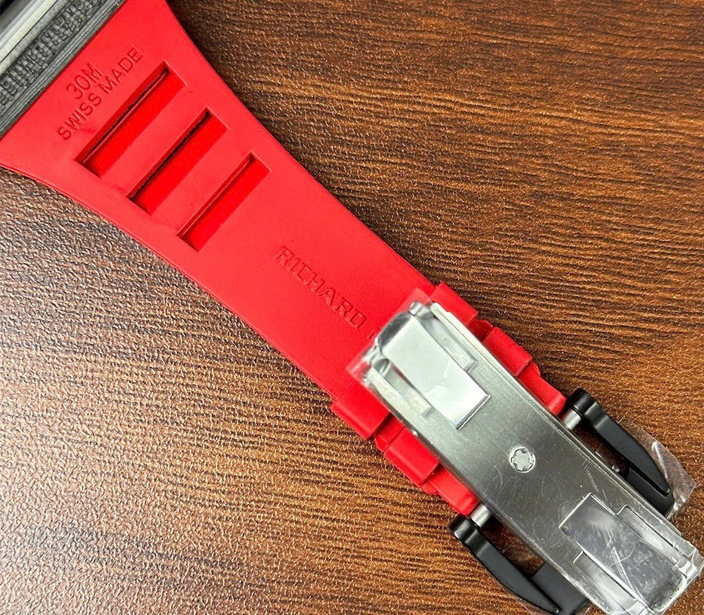 Richard Mille RM35-02 Watch Skeleton Red Rubber Strap 44mm
