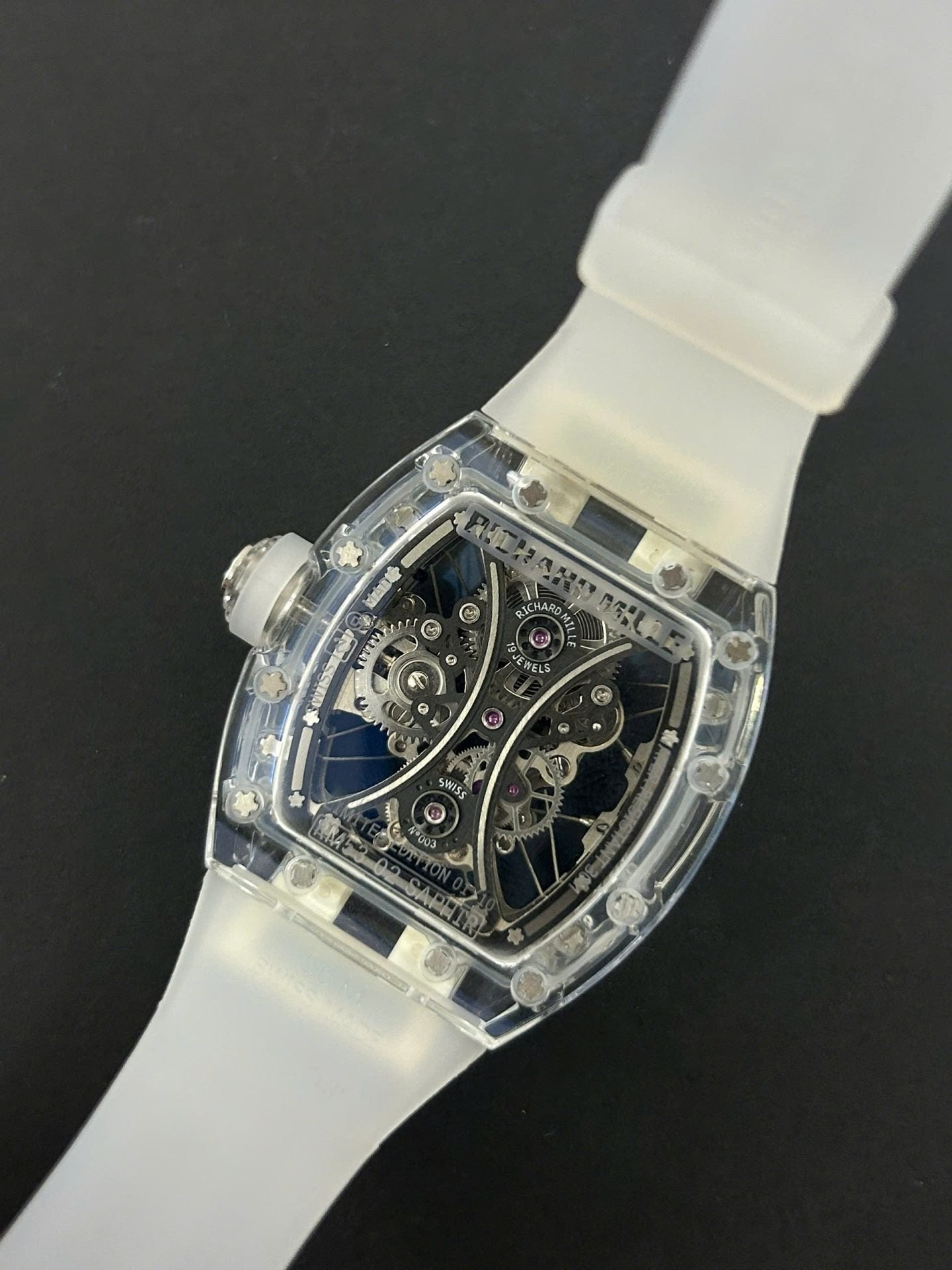 Richard Mille Watch RM53-02 Tourbillon Case Sapphire White 43mm