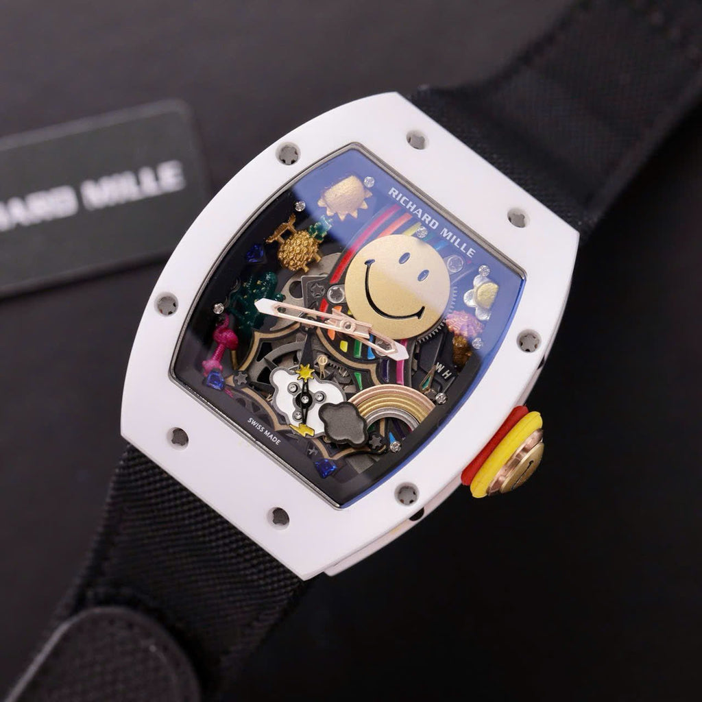 Richard Mille Watch RM88 Smiley Nato Fabic Strap 42mm