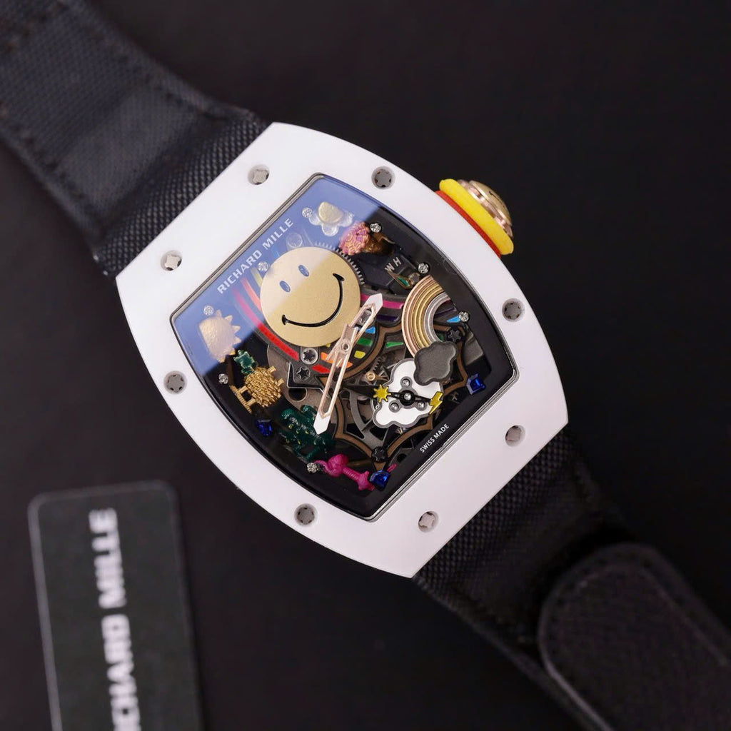 Richard Mille Watch RM88 Smiley Nato Fabic Strap 42mm