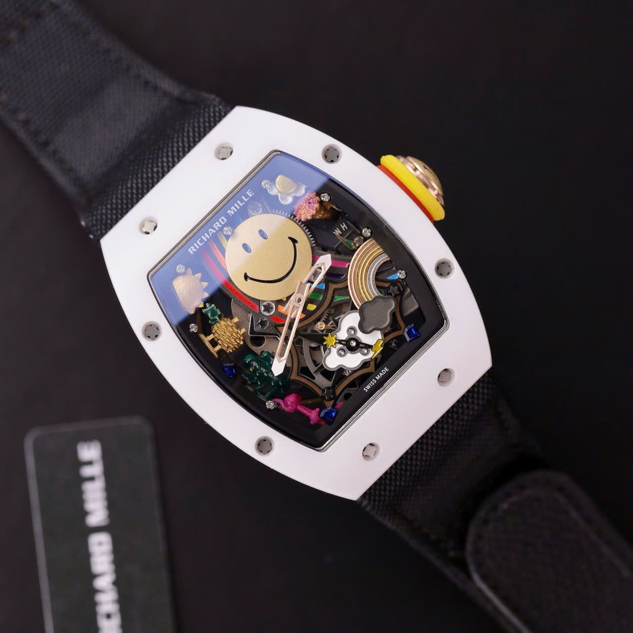 Richard Mille Watch RM88 Smiley Nato Fabic Strap 42mm