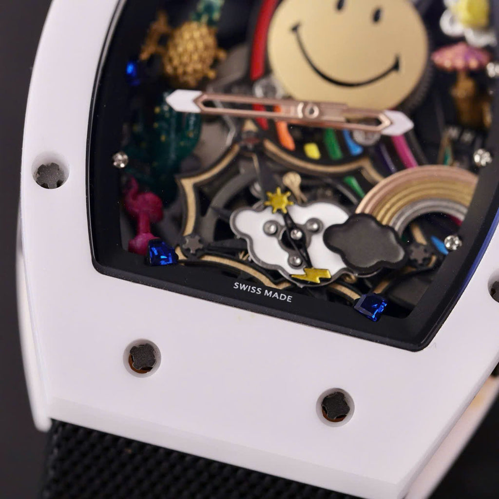 Richard Mille Watch RM88 Smiley Nato Fabic Strap 42mm