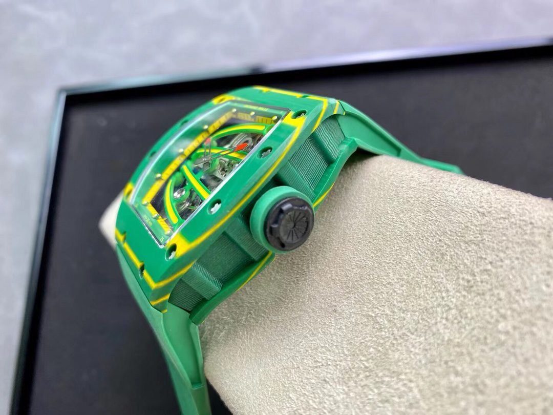 Richard Mille Watch RM59-01 Yohan Blake Tourbillon Carbon Green 43x50mm