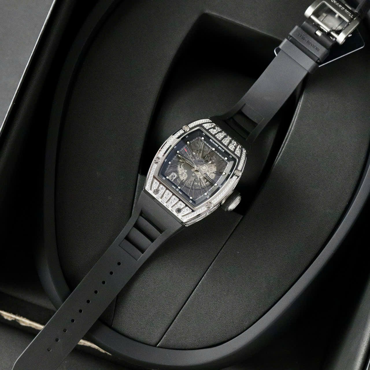 Richard Mille Watch RM010 Men Rubber Strap 40mm