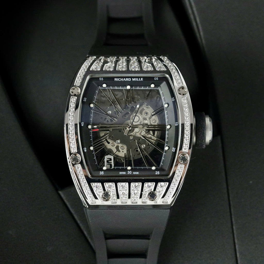 Richard Mille Watch RM010 Men Rubber Strap 40mm