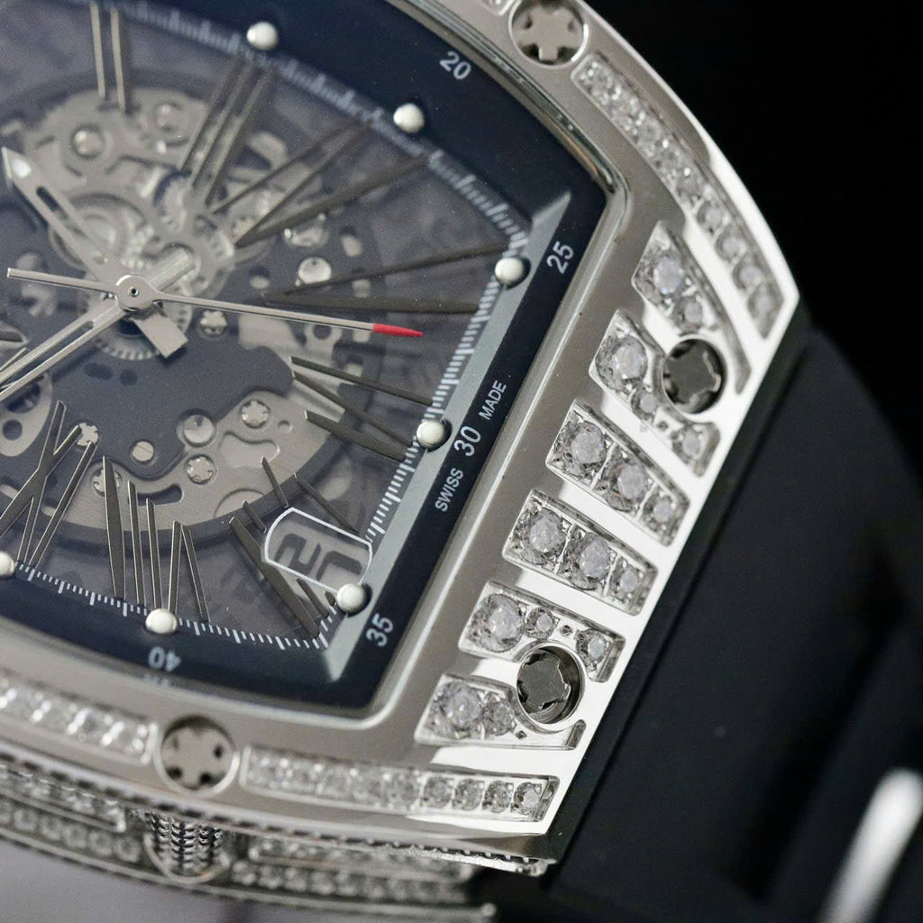 Richard Mille Watch RM010 Men Rubber Strap 40mm