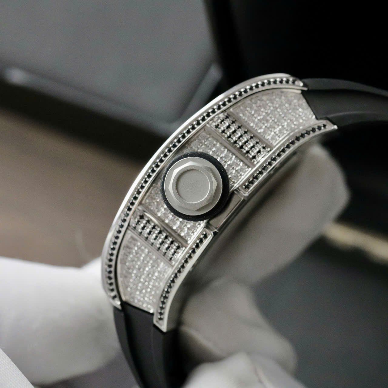 Richard Mille Watch RM010 Men Rubber Strap 40mm